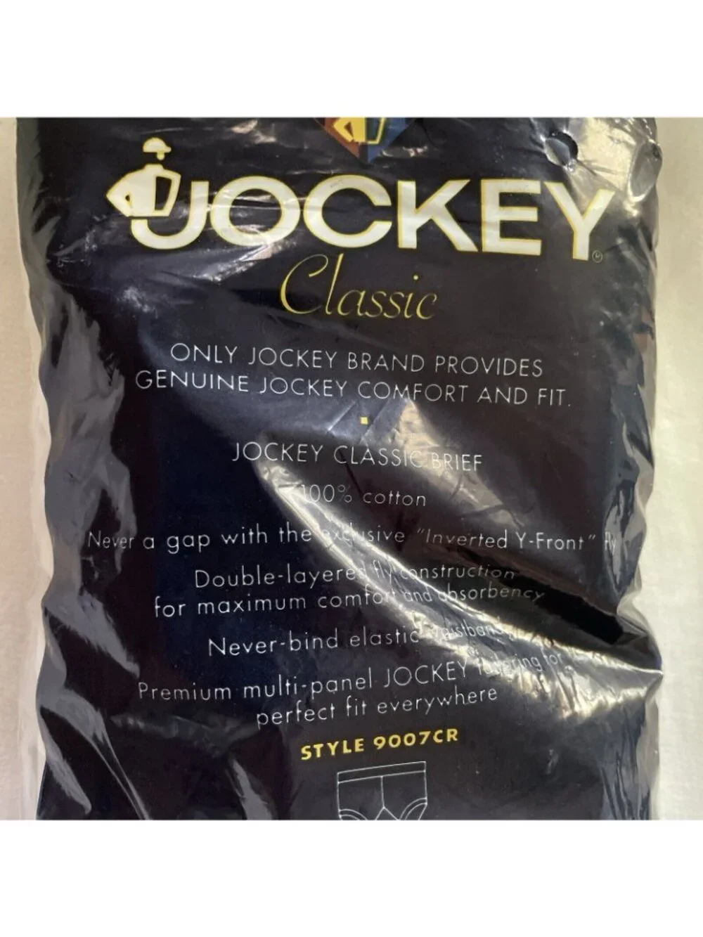 1997 Jockey Classic 3-Pack White Briefs Size 38 100% Cotton Y-Front Mens